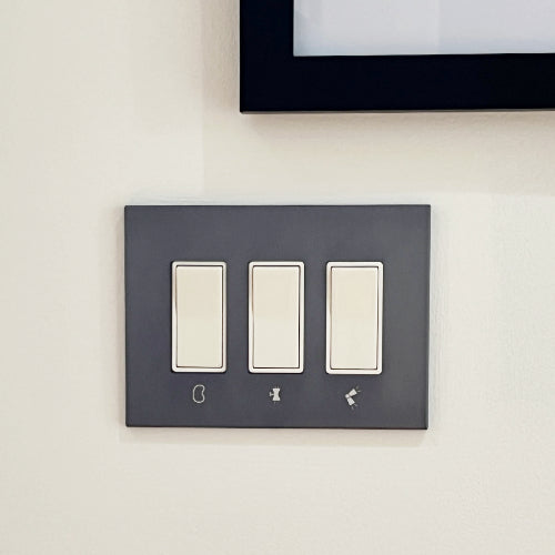 CleanPlate Wall Plate in Jet Black for Rocker Switches - Sweatfully