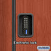 Salsbury 12" Wide Double Tier Designer Wood Locker - 1 Wide - 5 Feet High - 18 Inches Deep - Cherry - Black Electronic Locks - Sweatfully