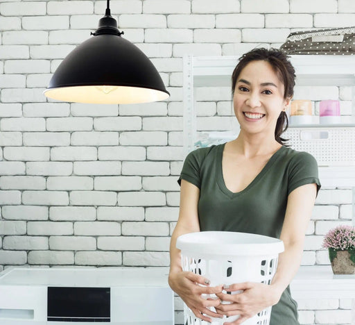 Large Black Enamel Farmhouse Pendant Light - Sweatfully
