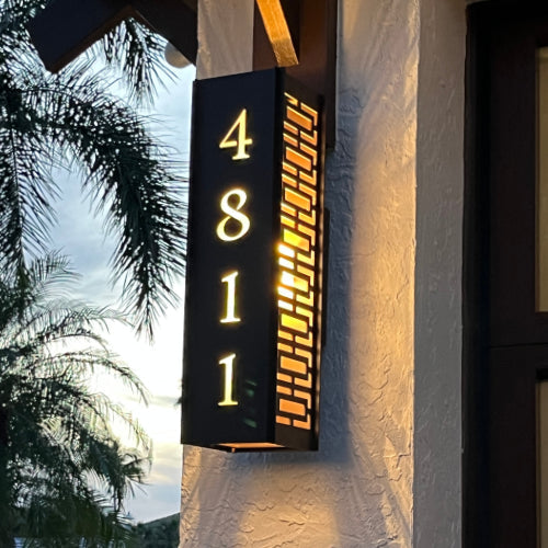 RadiantLight Address Marker Wall Sconces - Outdoor Wall Lights - Sweatfully