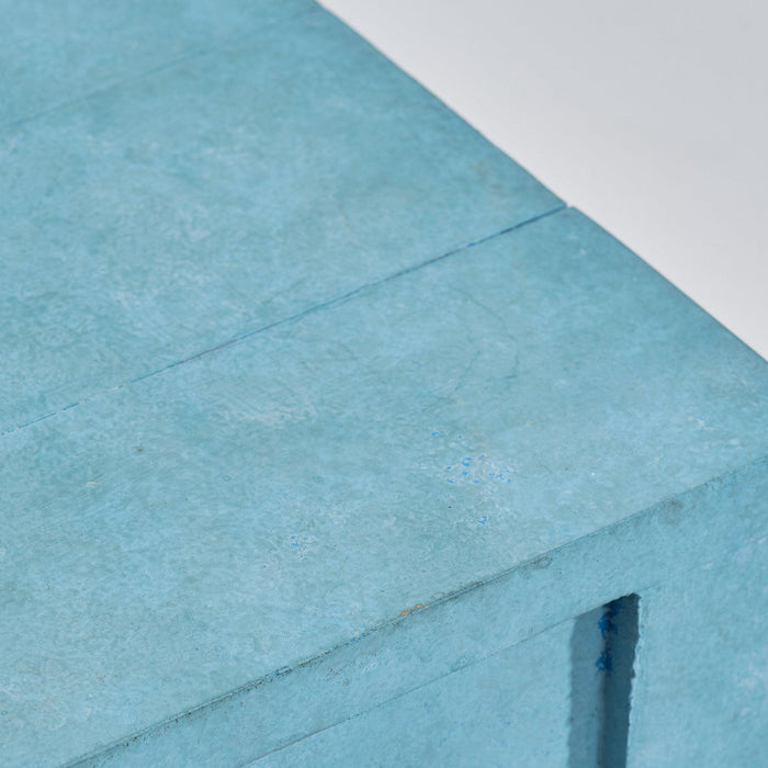 Blue Rectangle Wood Side Table - Sweatfully