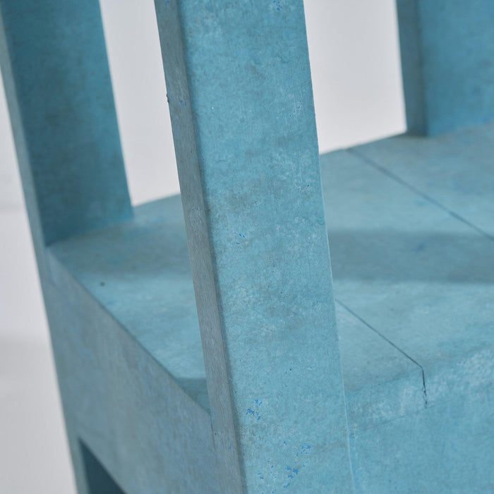 Blue Rectangle Wood Side Table - Sweatfully
