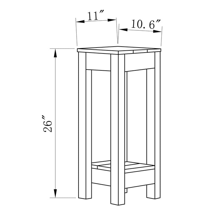 Blue Rectangle Wood Side Table - Sweatfully