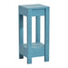 Blue Rectangle Wood Side Table - Sweatfully