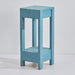 Blue Rectangle Wood Side Table - Sweatfully