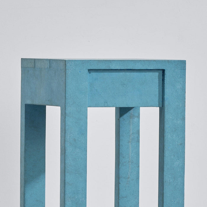 Blue Rectangle Wood Side Table - Sweatfully