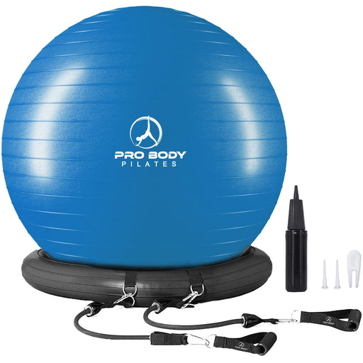 Exercise Ball Chair with Base & Bands - Sweatfully