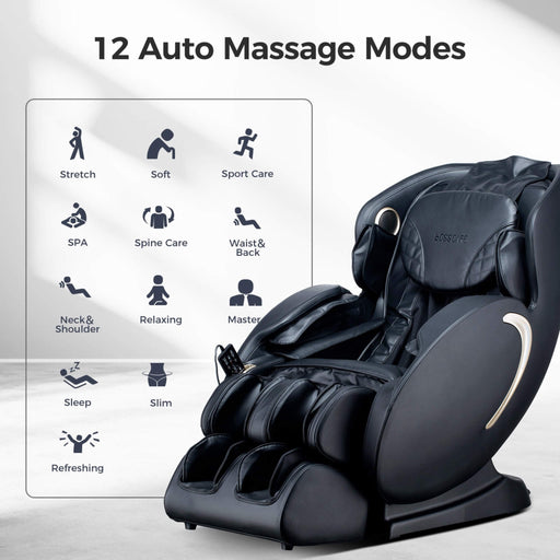Bosscare Full Body 3D Zero Gravity Shiatsu Recliner Massage Chair With App (SAK32840) - Sweatfully