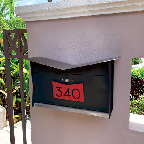 ButterFly Box in JET BLACK - Wall Mount Mailbox - Sweatfully