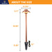 Gardenreet Solid Brass Low Voltage Landscape Pathway Light, LED Outdoor Accent Path and Area Light(Hat 2401) - Sweatfully