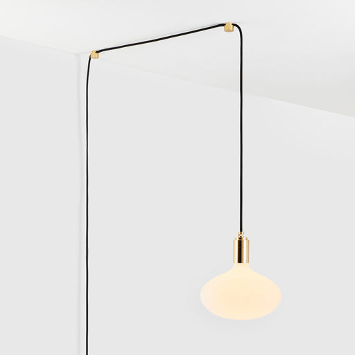 Oval II Plug-In Pendant in Brass - Sweatfully