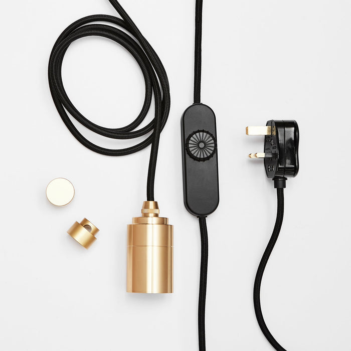 Voronoi I Plug-In Pendant in Brass - Sweatfully