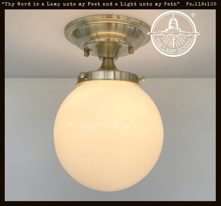 BRASS Modern Ceiling Light Schoolhouse Flush Mount - Sweatfully