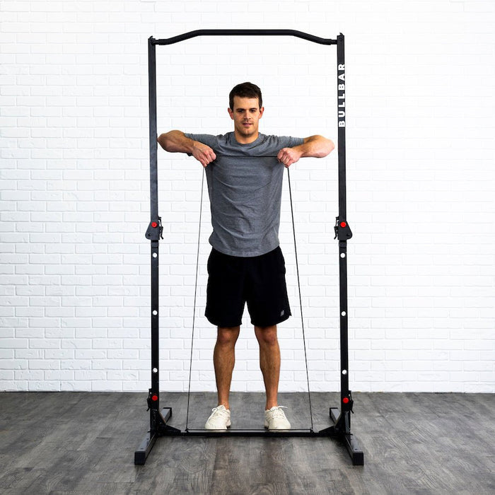 BULLBAR 2.0 - Portable Pull-up Bar and Dip Station - Sweatfully