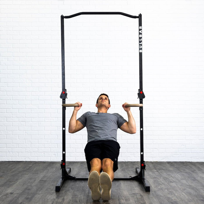 BULLBAR 2.0 - Portable Pull-up Bar and Dip Station - Sweatfully