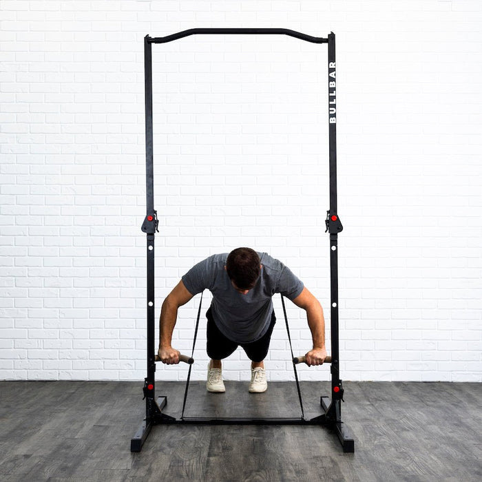BULLBAR 2.0 - Portable Pull-up Bar and Dip Station - Sweatfully