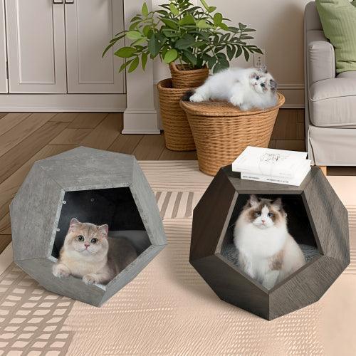 25.98'' Modern Pet Furniture Cat Carrier, Sofa Side Table, Planter MDF Multifunctional Furniture, Burmese Sumac - Sweatfully