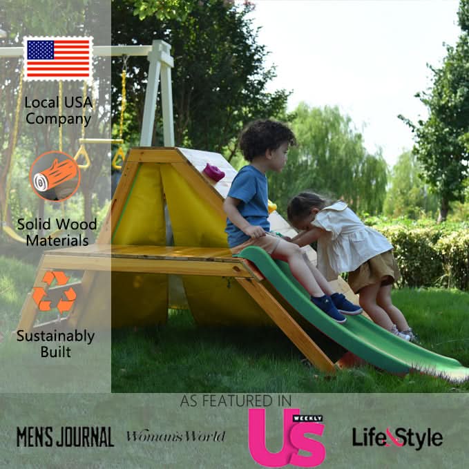 Palm - 5-in-1 Outdoor and Indoor Playground Playset - Sweatfully