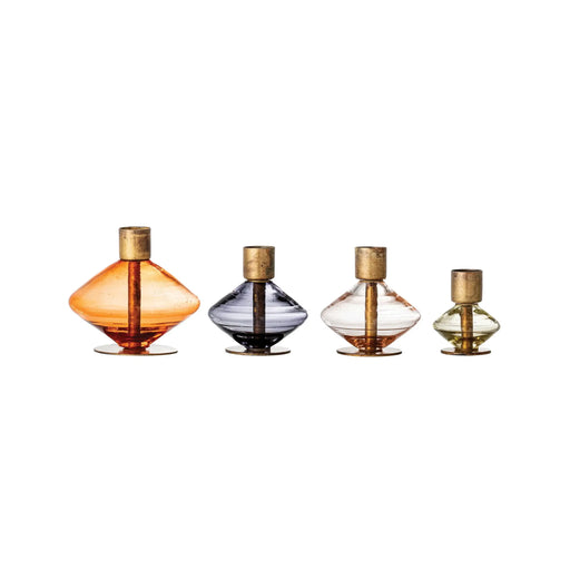 Blown Glass Candle Holders - Sweatfully