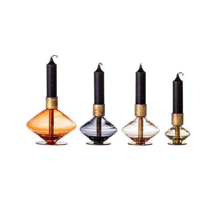 Blown Glass Candle Holders - Sweatfully