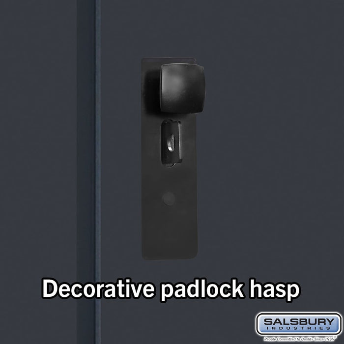 Salsbury 12" Wide Premier Wood Locker - Triple Tier - 3 Wide - 6 Feet High - 18" Deep - Carbon Mesh - Hasps - Sweatfully