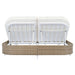 Outdoor Daybed, Patio Rattan Daybed with 5-Position Adjustable Backrest and Removable Cushions & Pillows for Garden, Backyard, Poolside - Sweatfully