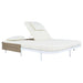 Outdoor Daybed, Patio Rattan Daybed with 5-Position Adjustable Backrest and Removable Cushions & Pillows for Garden, Backyard, Poolside - Sweatfully