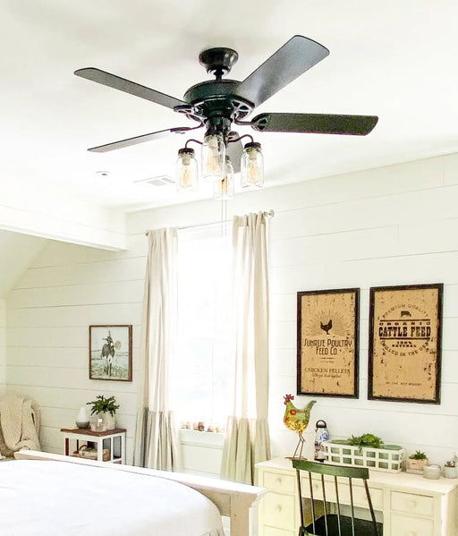 Mason Jar Ceiling Fan Light Kit - Sweatfully