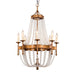 Chappell 8-Light Rustic Gold Candle Style Empire Chandelier - Sweatfully