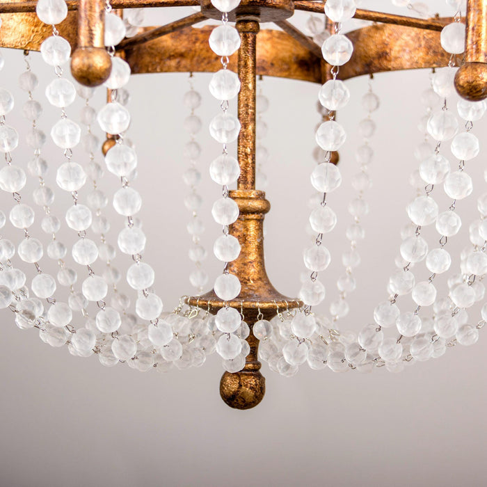 Chappell 8-Light Rustic Gold Candle Style Empire Chandelier - Sweatfully