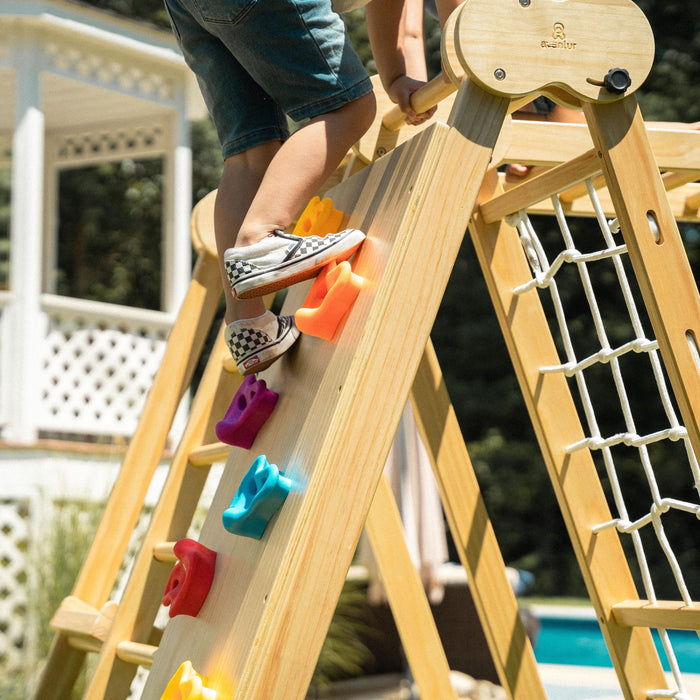 Chestnut - 8-in-1 Jungle Gym for Toddlers - Sweatfully