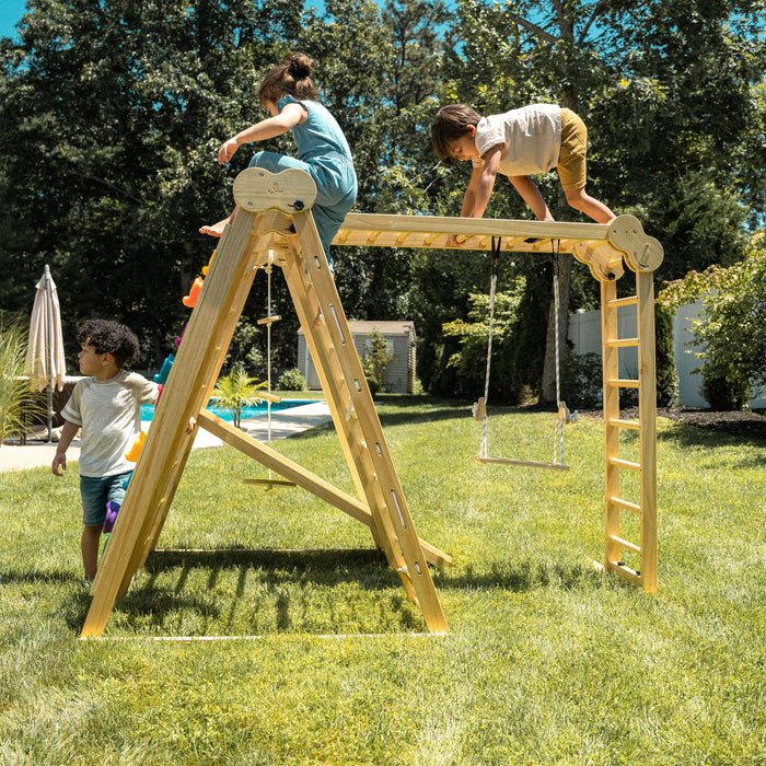 Chestnut - 8-in-1 Jungle Gym for Toddlers - Sweatfully