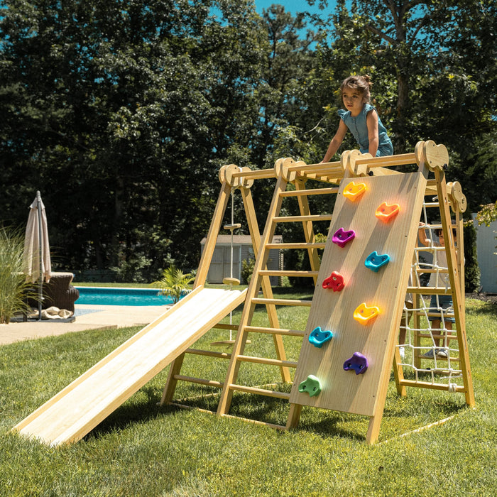 Chestnut - 8-in-1 Jungle Gym for Toddlers - Sweatfully