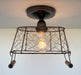 CHICKEN WIRE Farmhouse Ceiling Light - Rectangular - Sweatfully