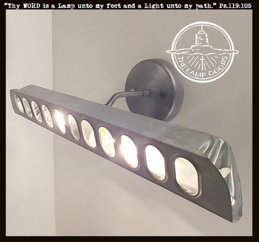 Galvanized Chicken Feeder Wall Vanity Light 18" - Sweatfully