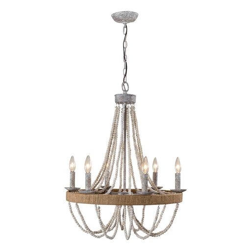 Chokio 6-Light Wood Bead Chandelier - Sweatfully