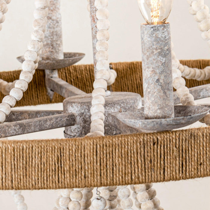 Chokio 6-Light Wood Bead Chandelier - Sweatfully