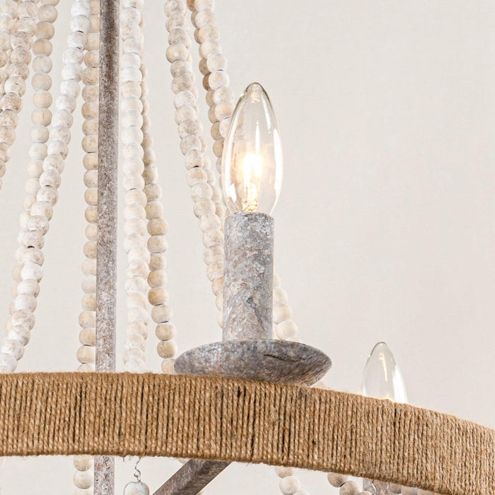 Chokio 6-Light Wood Bead Chandelier - Sweatfully