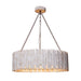 Chouinard 3-Light Natural Wooden Drum Chandelier - Sweatfully