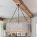 Chouinard 3-Light Natural Wooden Drum Chandelier - Sweatfully