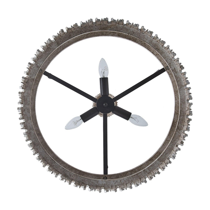 Chouinard 3-Light Natural Wooden Drum Chandelier - Sweatfully