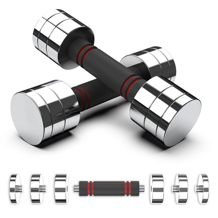 Synergee Adjustable Chrome Dumbbells - Sweatfully