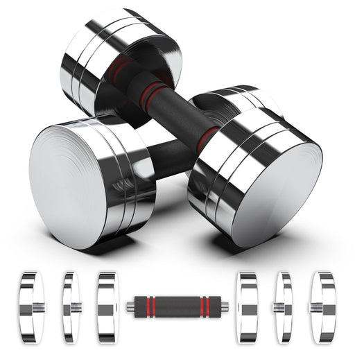 Synergee Adjustable Chrome Dumbbells - Sweatfully