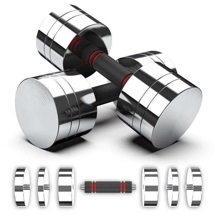 Synergee Adjustable Chrome Dumbbells - Sweatfully