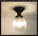 Large Holophane Glass Ceiling Light Fixture - Sweatfully