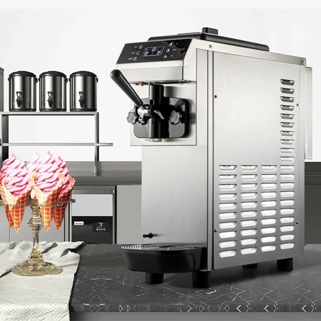 Commercial Single Flavor Soft Serve Ice Cream Machine Maker, 13L/H (94784035) - Sweatfully