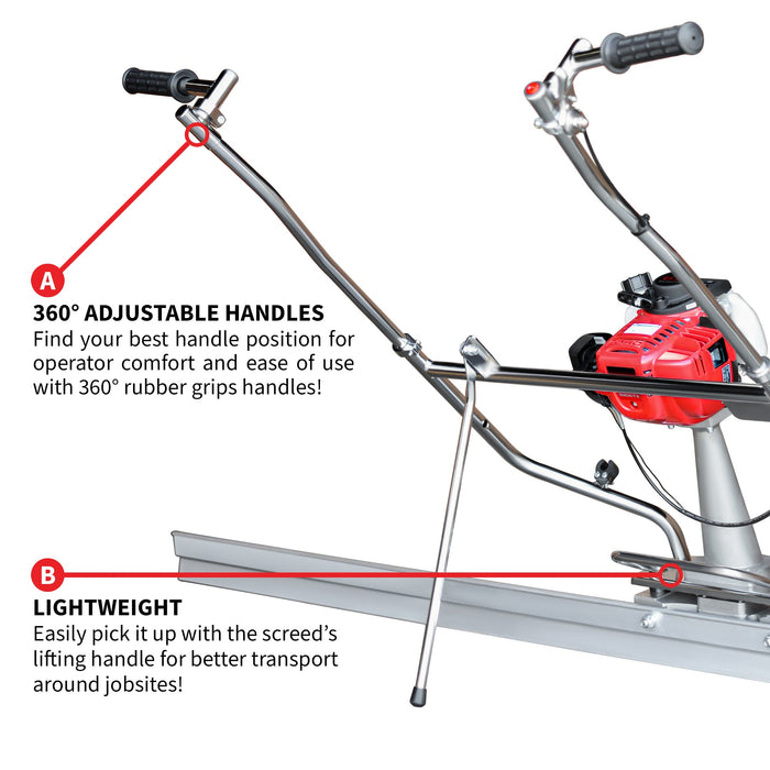 Tomahawk PRO Series Honda Concrete Power Screed Dual Magnesium Blade Bundle (Choose 2 Boards) - Sweatfully