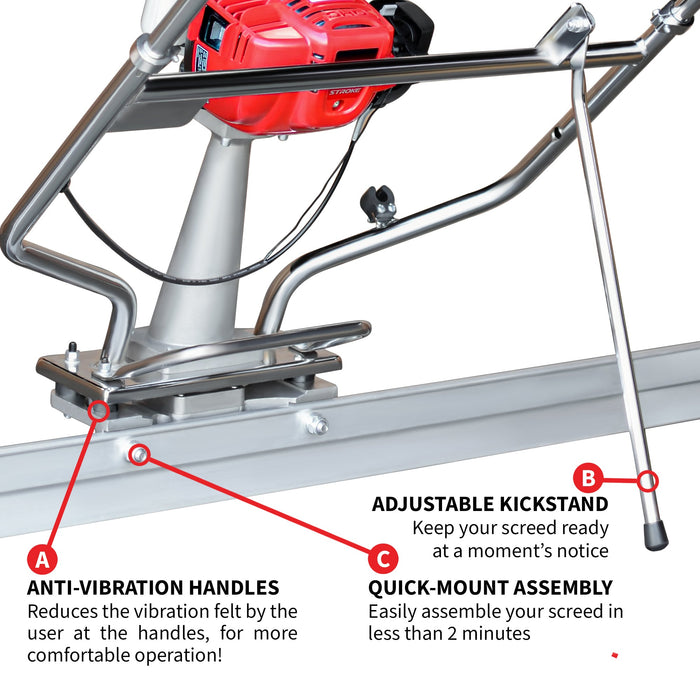 Tomahawk PRO Series Honda Concrete Power Screed Three Magnesium Blade Bundle (Choose 3 Boards) - Sweatfully