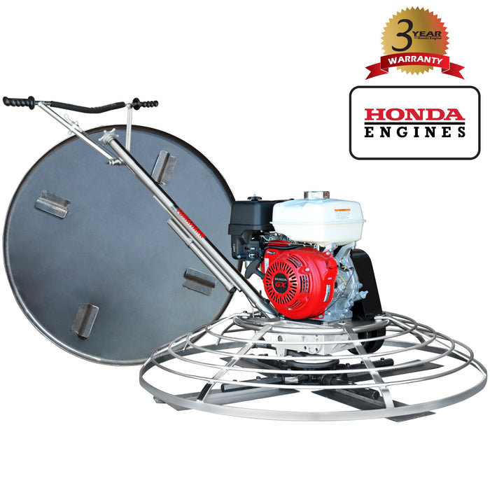36" Concrete Power Trowel 5.5HP Honda with Float Pan Cement Finishing Tool - Sweatfully