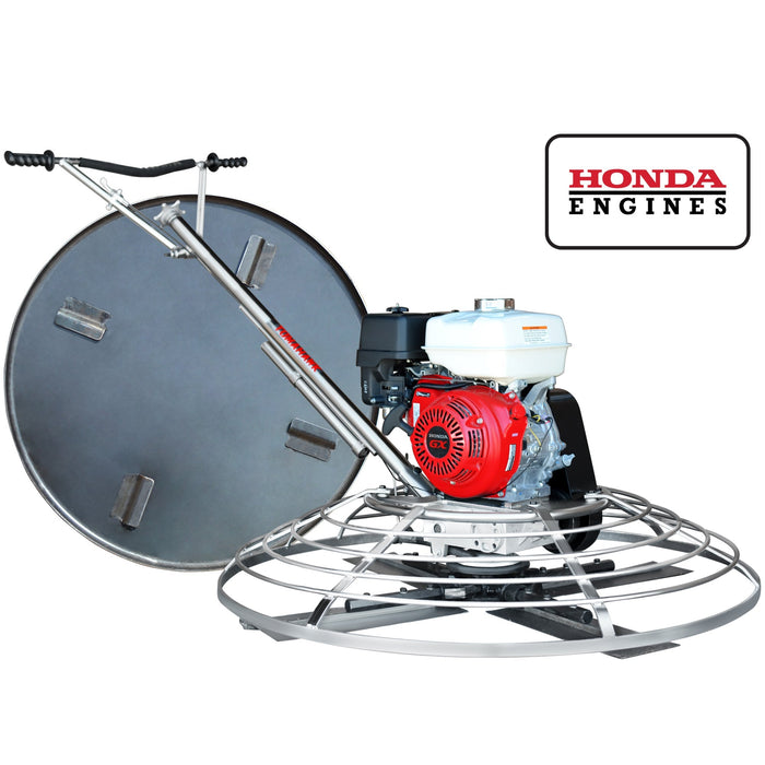 46" Concrete Power Trowel 13HP Honda with Float Pan Cement Finishing Tool - Sweatfully